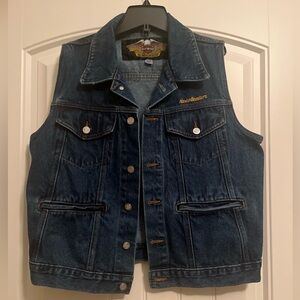 Women’s Harley Davidson Denim Vest in Size Small
